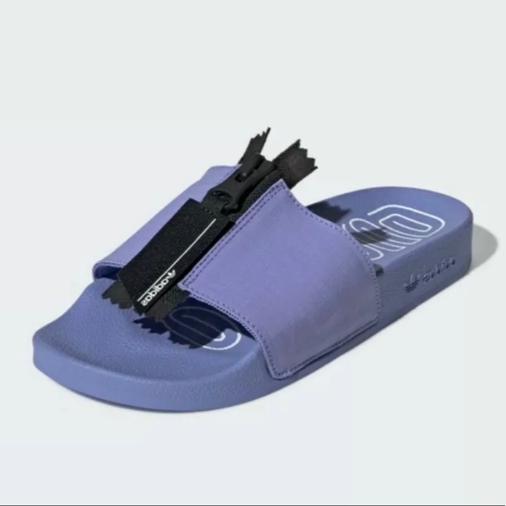 2019 Adidas Adilette Zip Slides Chalk Purple